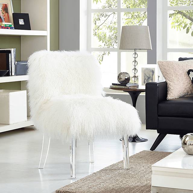 Dolores White Accent Chair - Thumbnail - Image 2