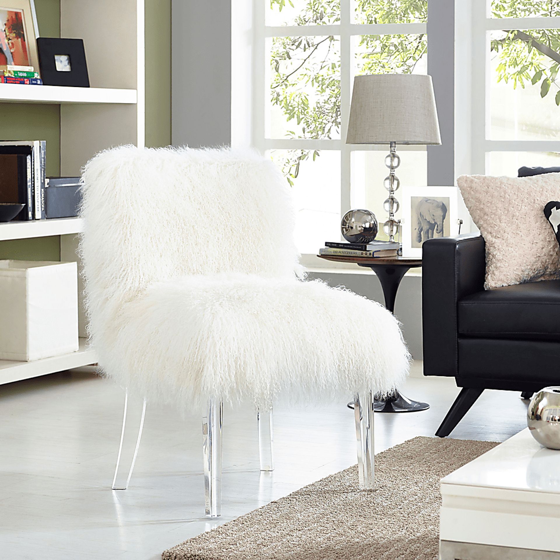 Dolores White Accent Chair - Image 2