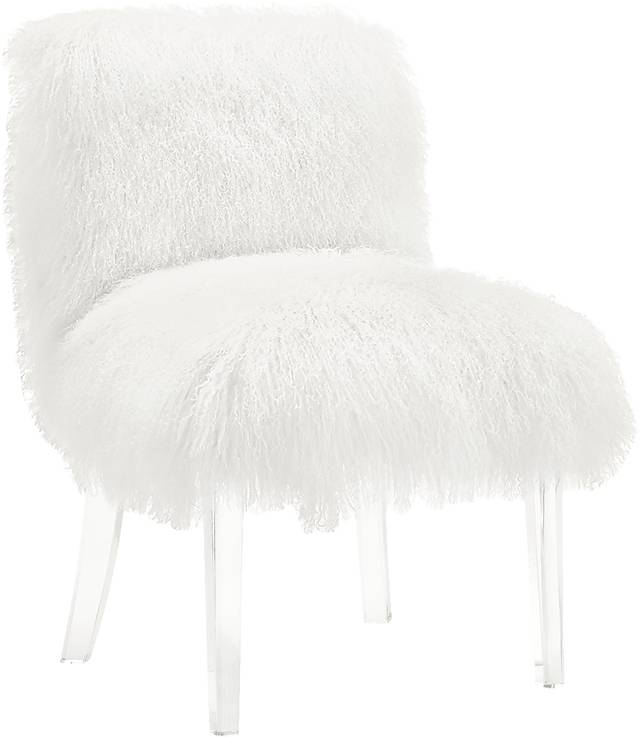 Dolores White Accent Chair - Thumbnail - Image 1