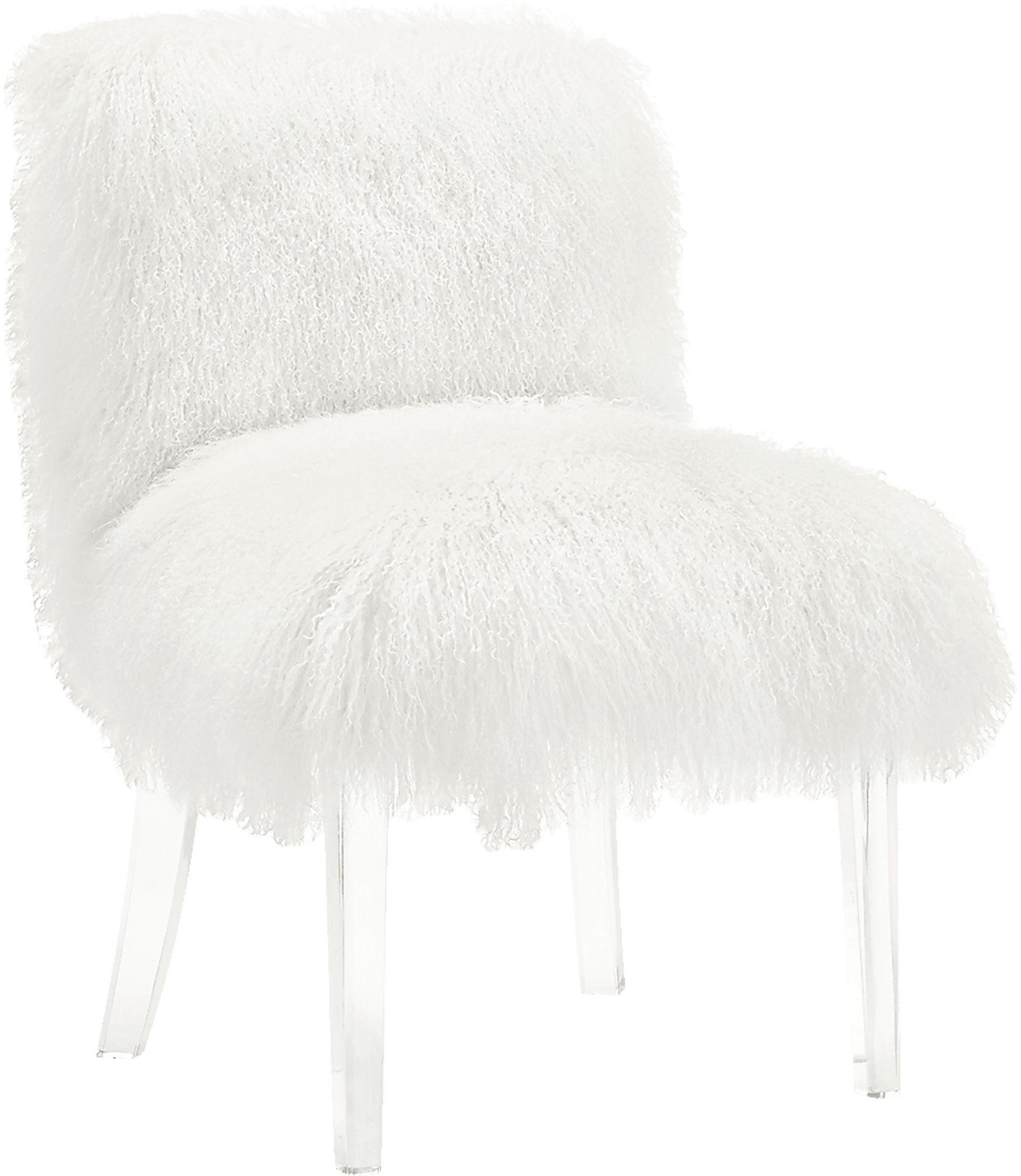 Dolores White Accent Chair - Image 1