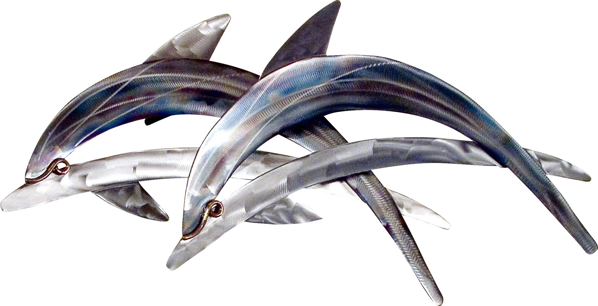 Dolphins II Blue Indoor/Outdoor Wall Art - Image 1