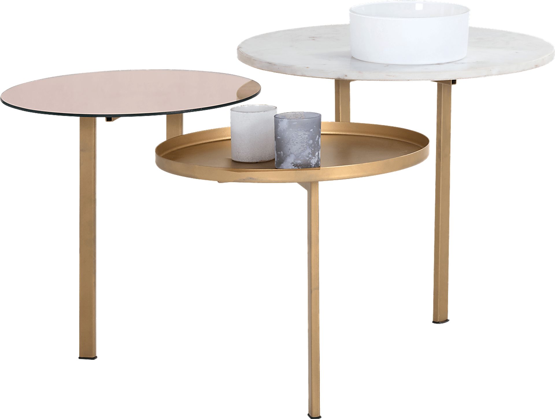 Dolunay Gold Cocktail Table - Image 1