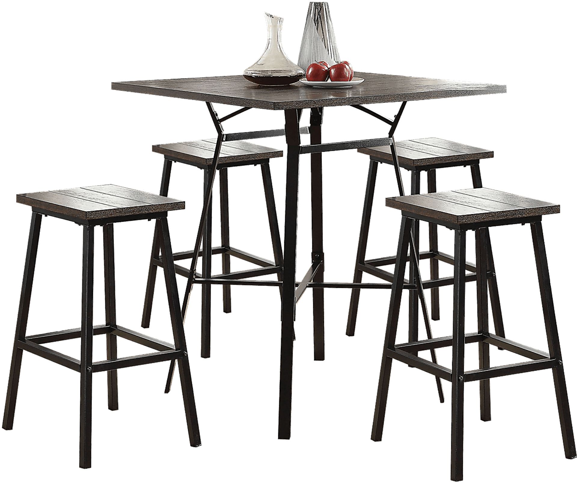 Dolvin Brown 5 Pc Bar Height Dining Set - Image 1