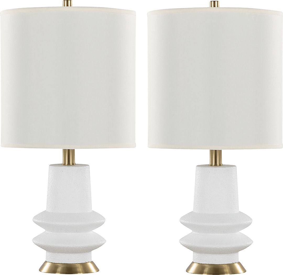Domine Vista White Lamp. Set of 2