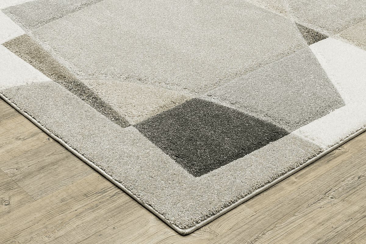 Dominic Beige Polyester Fabric Rug | Rooms to Go