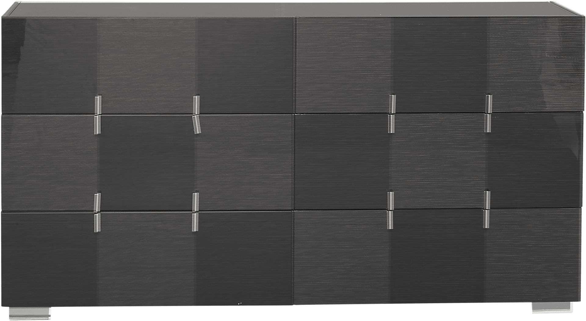 Dominique Black 7 Pc King Panel Bedroom - Image 4