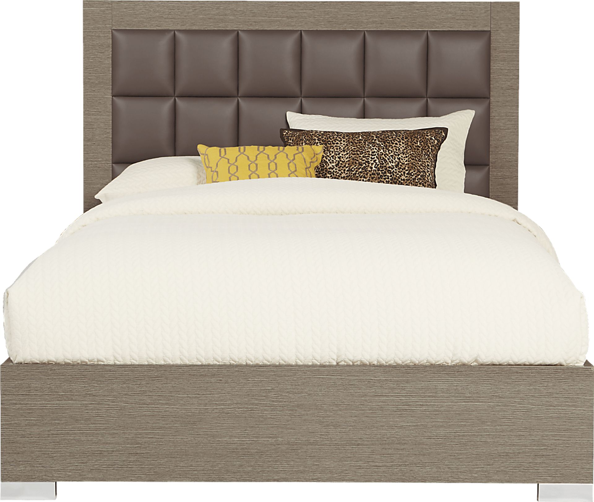 Dominique Gray 7 Pc King Panel Bedroom - Image 2