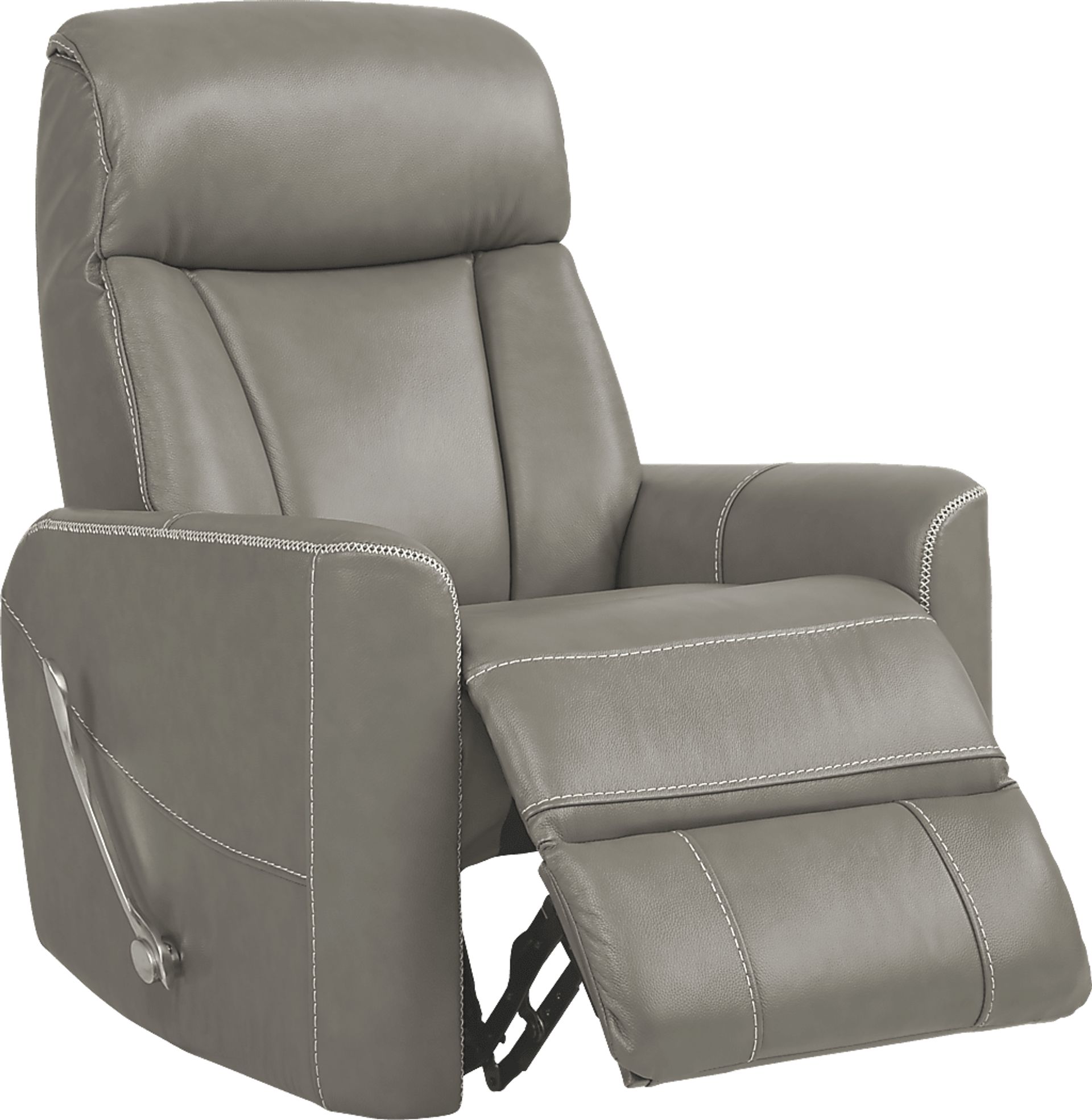 Domio Gray Leather 7 Pc Power Reclining Sectional Living Room - Image 7