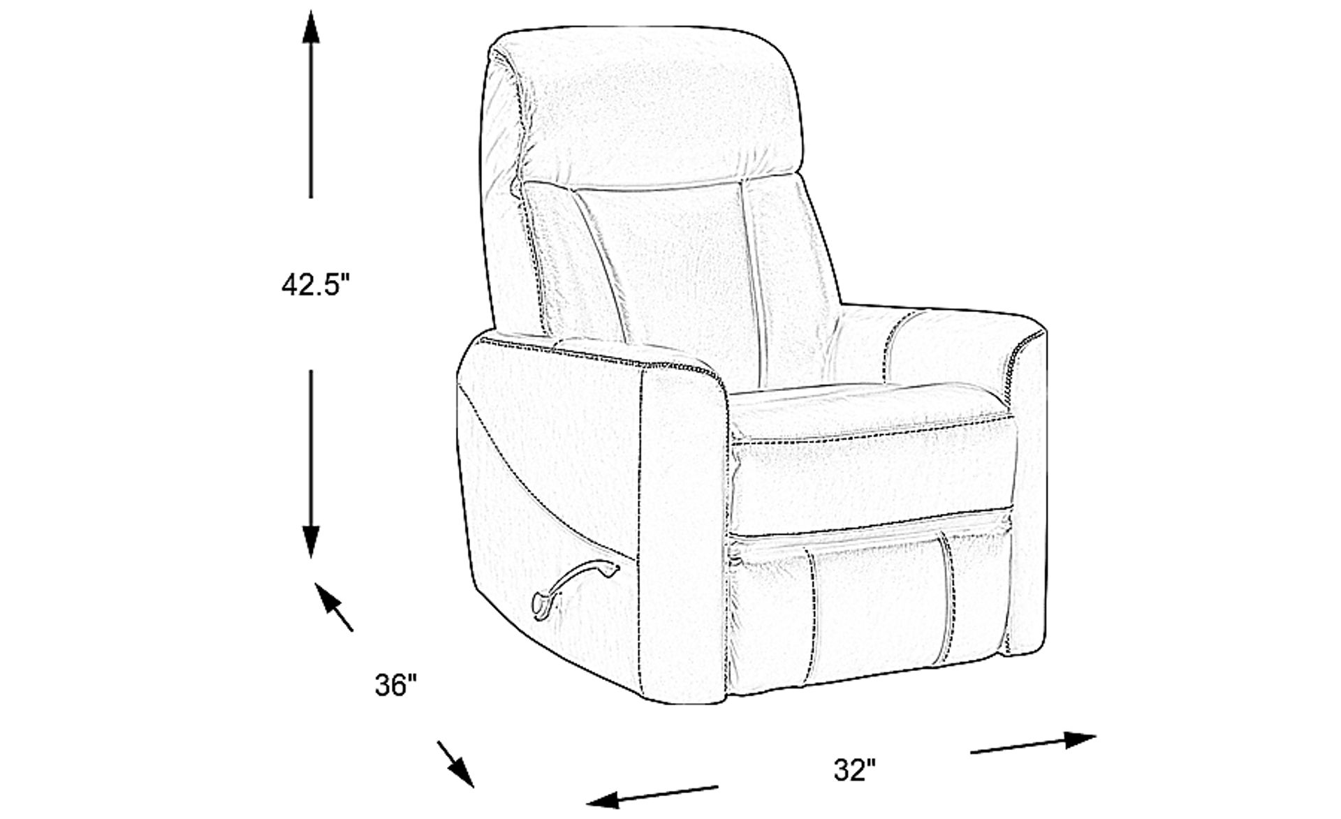 Dimension Image. Please refer to the Dimension Tab on this page for dimension details.