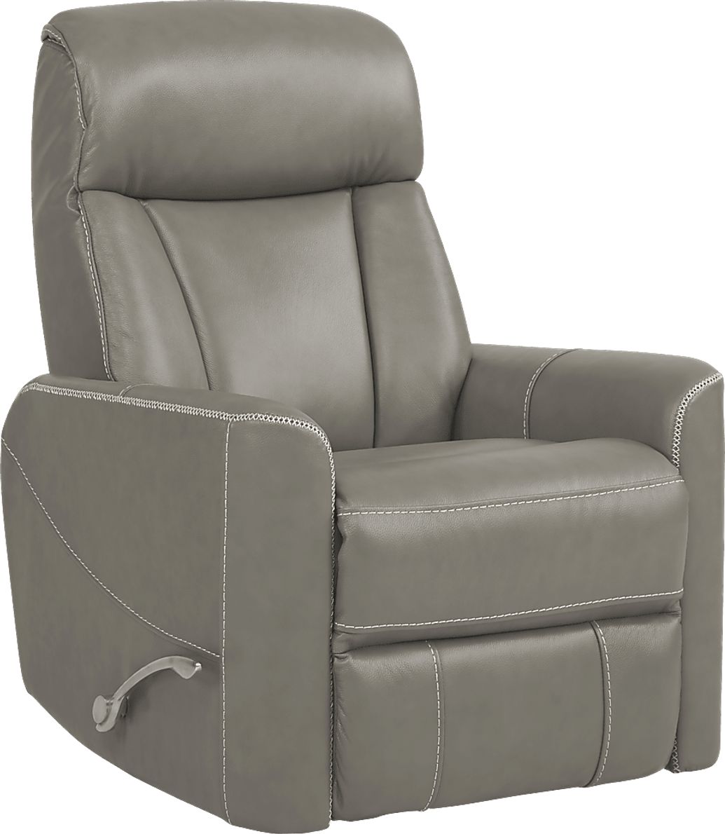 Leather discount recliner glider