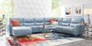 Domio Leather 6 Pc Power Reclining Sectional