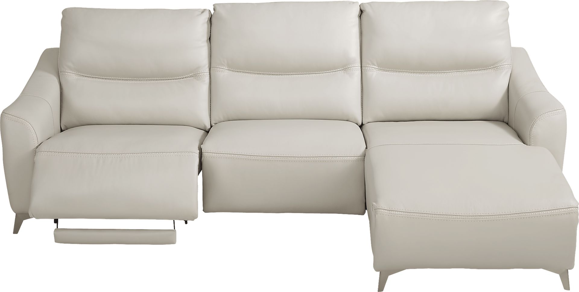 Domio Stone Leather 7 Pc Power Reclining Sectional Living Room - Image 3