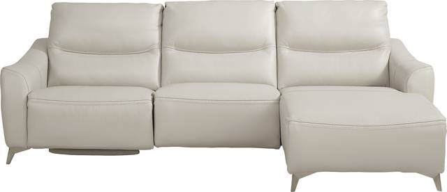 Domio Stone Leather 3 Pc Power Reclining Sectional - Thumbnail - Image 1
