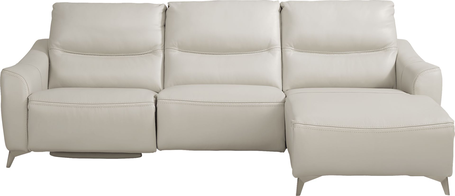 Domio Stone Leather 7 Pc Power Reclining Sectional Living Room - Image 2