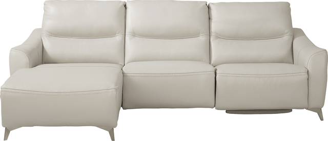 Domio Stone Leather 3 Pc Power Reclining Sectional - Thumbnail - Image 1