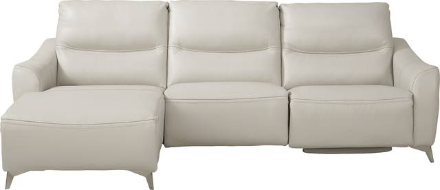 Domio Stone Leather 3 Pc Sectional - Thumbnail - Image 1