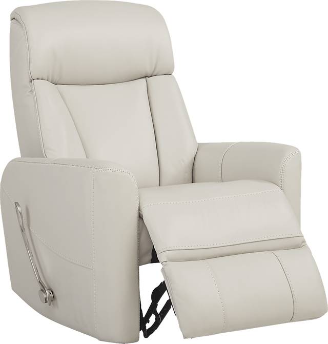 Domio Stone Leather Swivel Glider Recliner - Thumbnail - Image 2