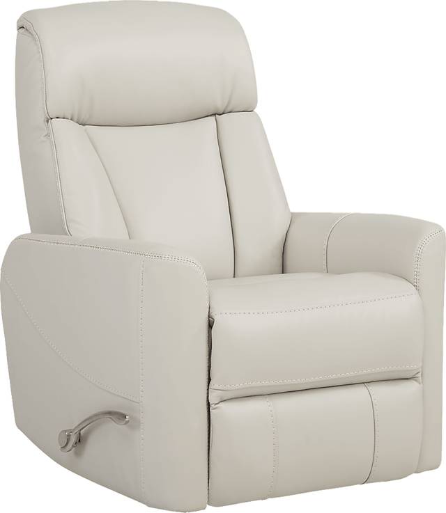 Domio Stone Leather Swivel Glider Recliner - Thumbnail - Image 1