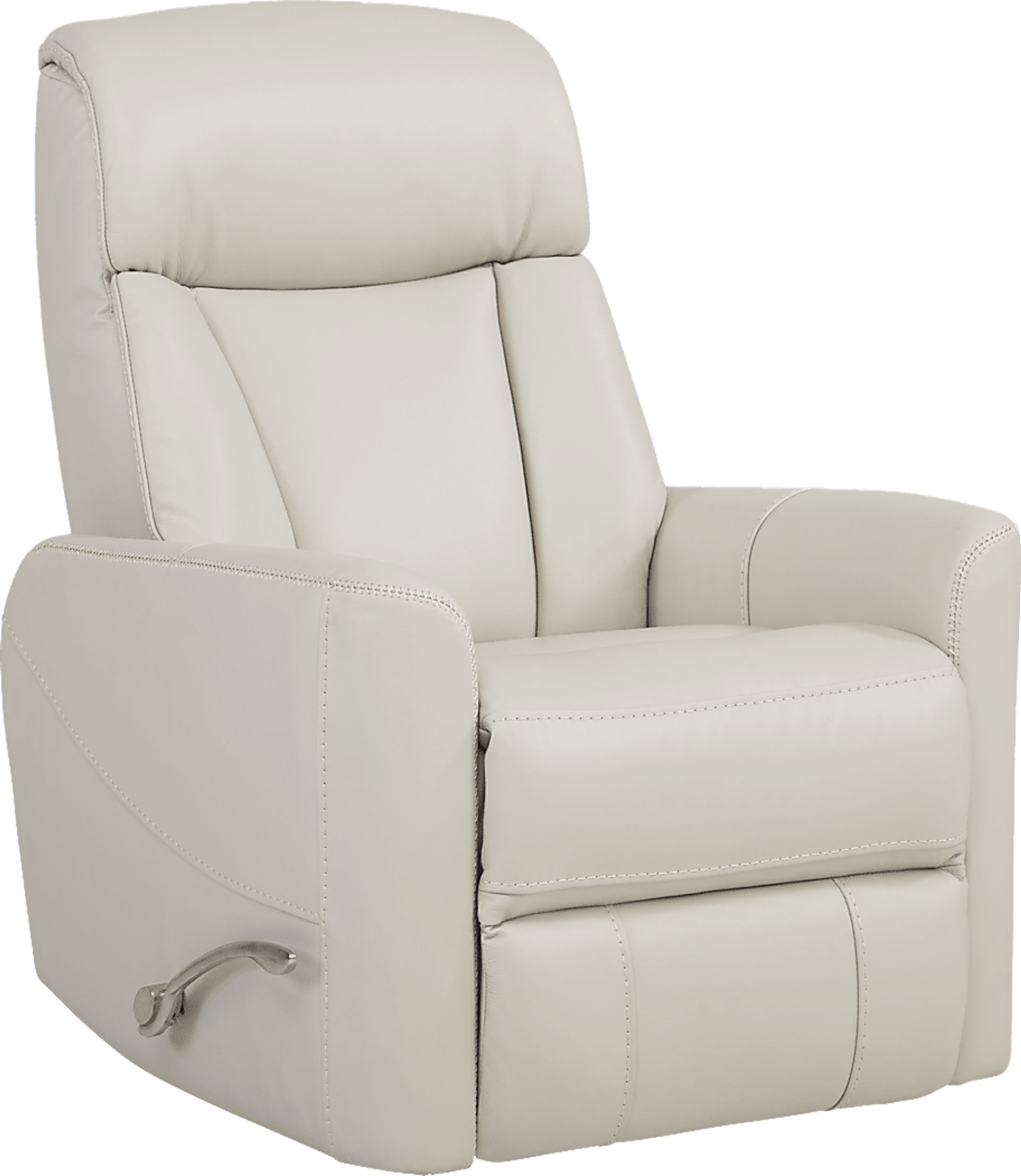 Domio Stone Leather Swivel Glider Recliner - Image 1