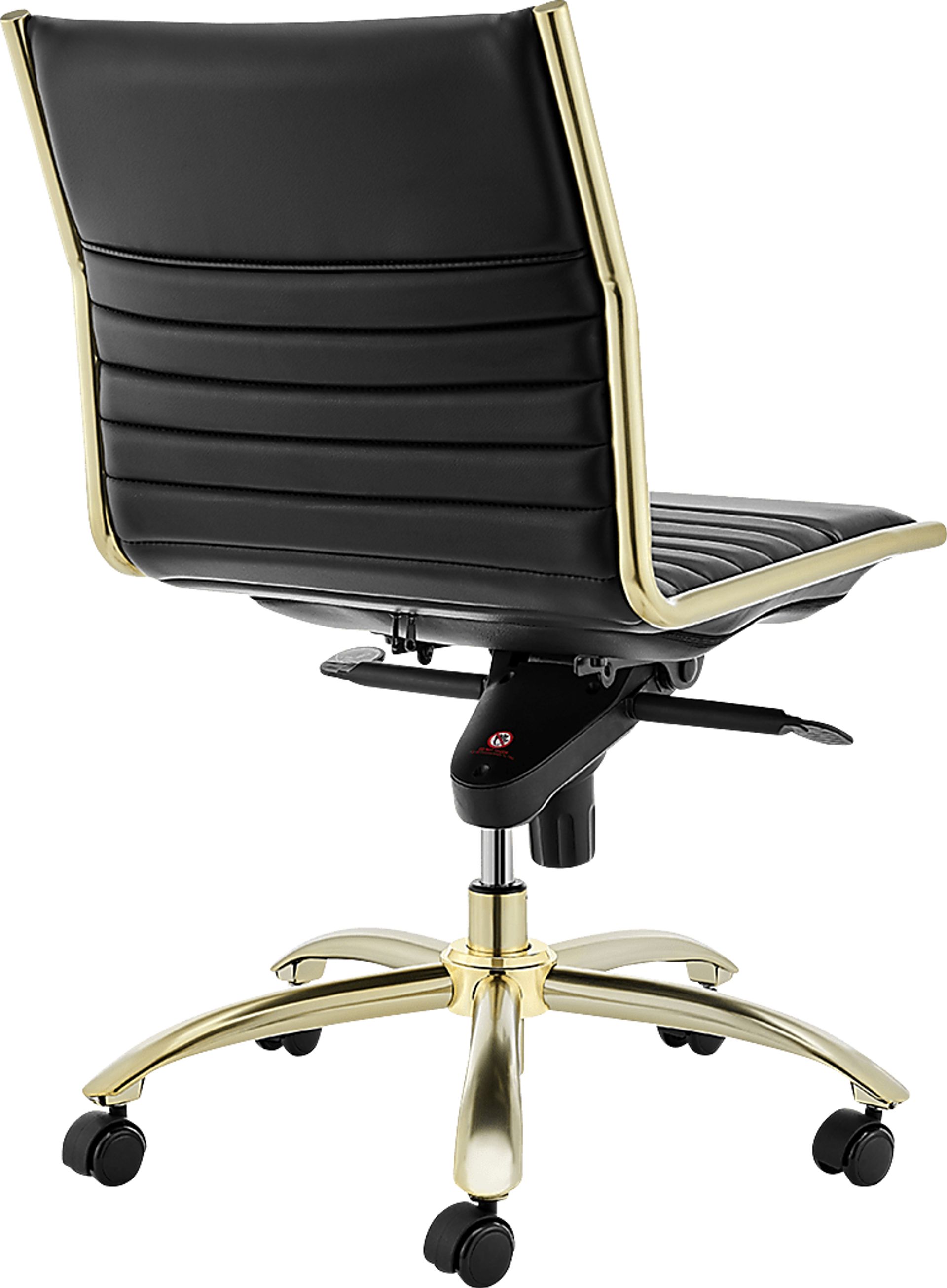 Domivara Black Armless Office Chair - Image 4