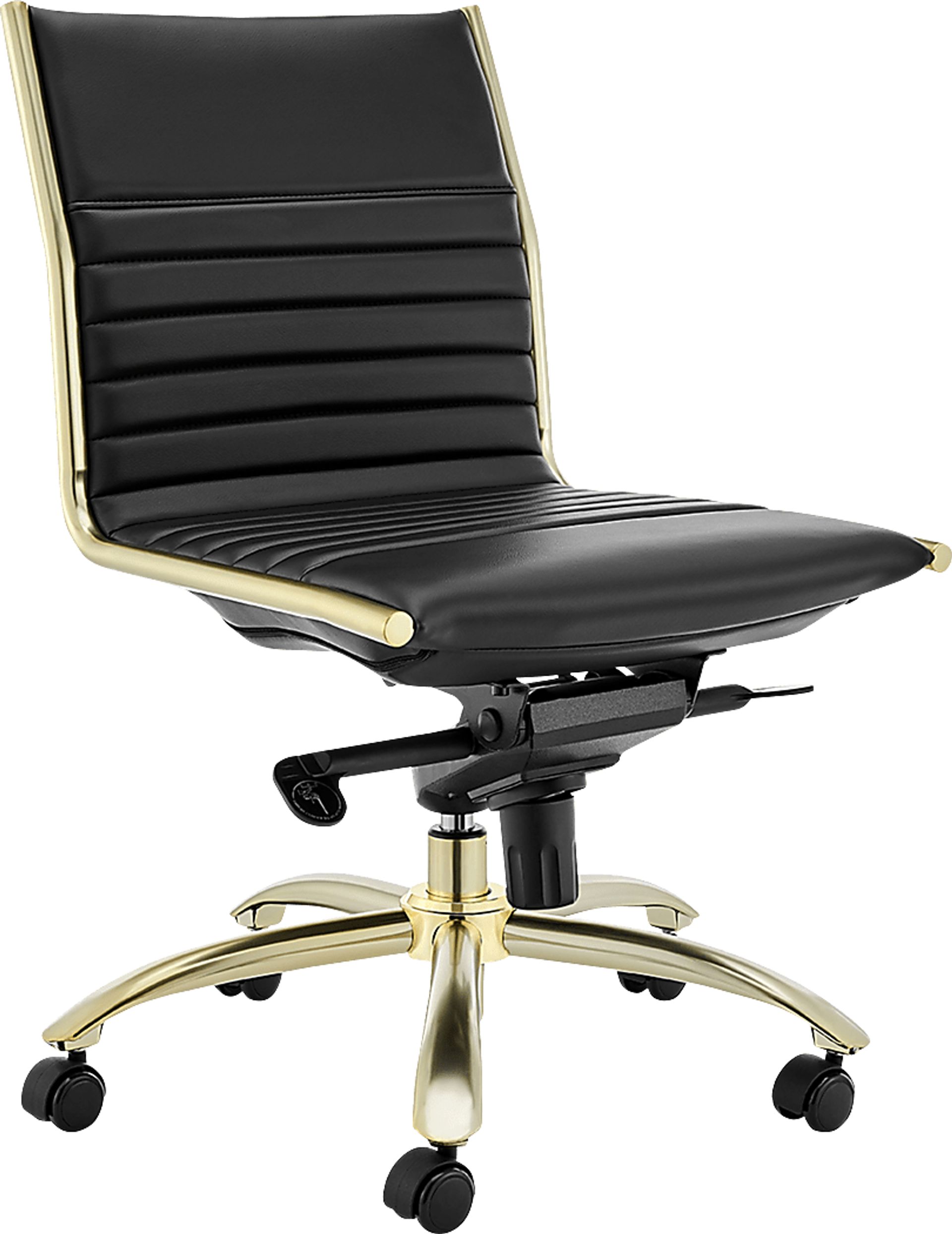 Domivara Black Armless Office Chair - Image 6