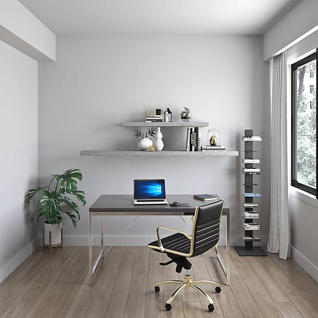 Domivara Black Low Office Chair - Thumbnail - Image 3