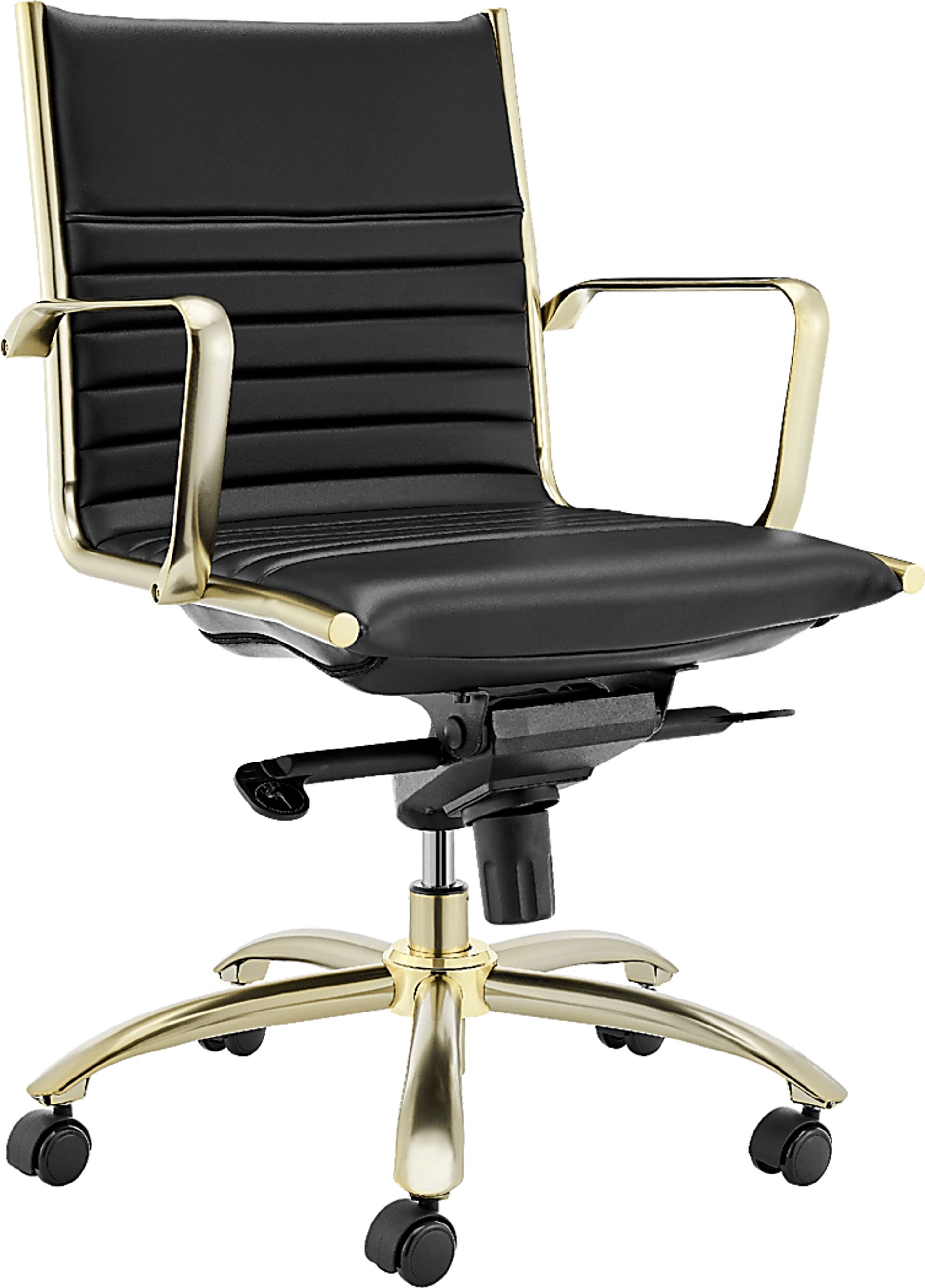Domivara Black Low Office Chair - Image 4