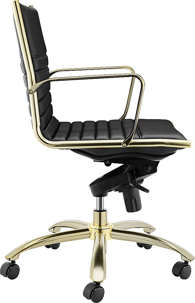 Domivara Black Low Office Chair - Thumbnail - Image 5