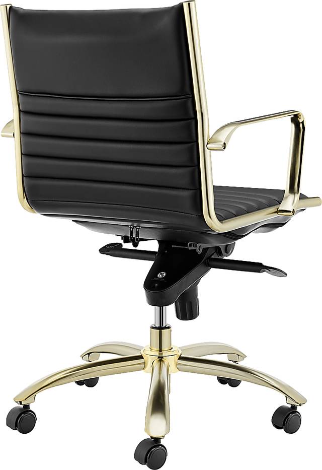 Domivara Black Low Office Chair - Thumbnail - Image 6