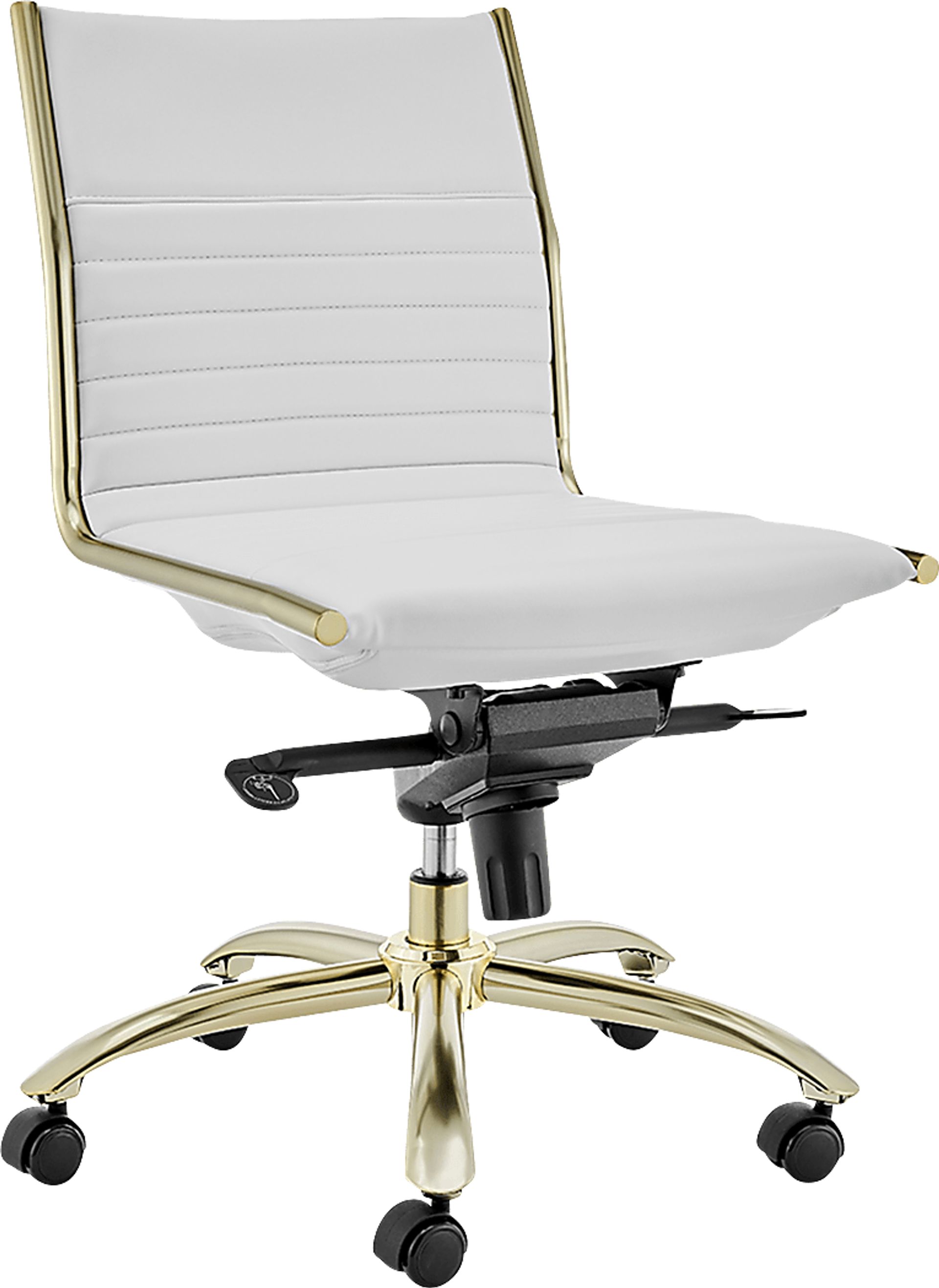 Domivara White Armless Office Chair - Image 4