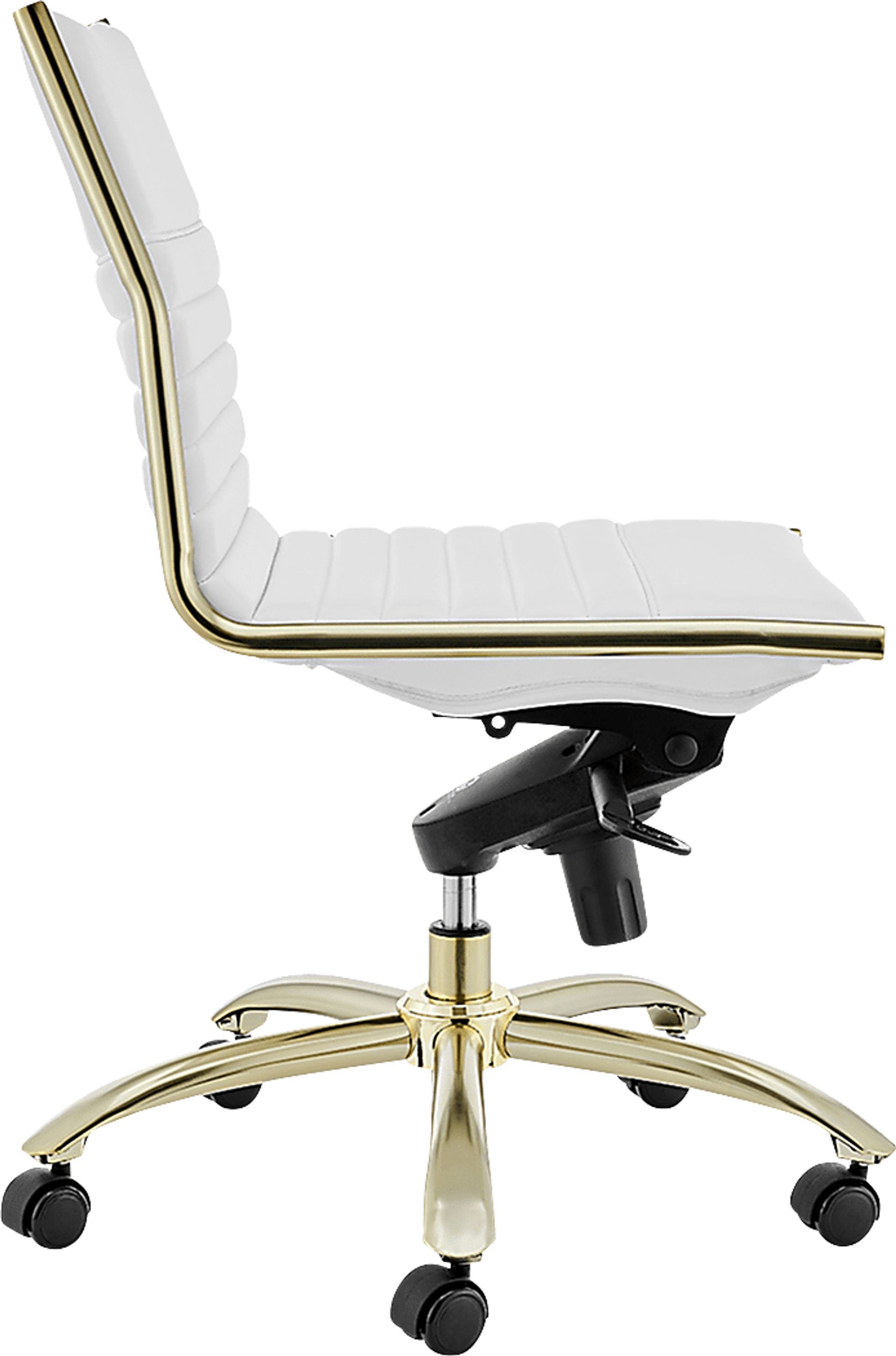 Domivara White Armless Office Chair - Image 5