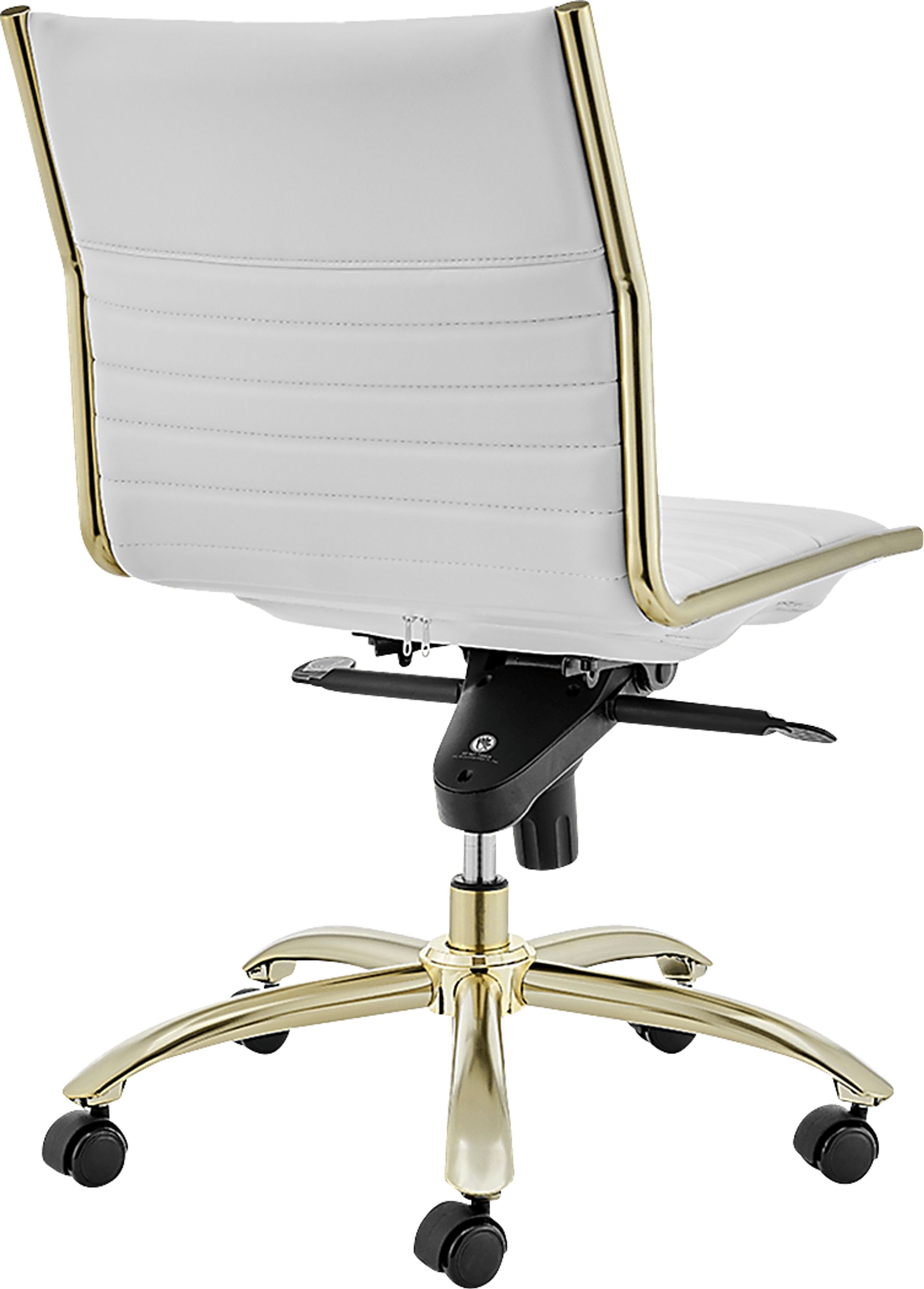 Domivara White Armless Office Chair - Image 6