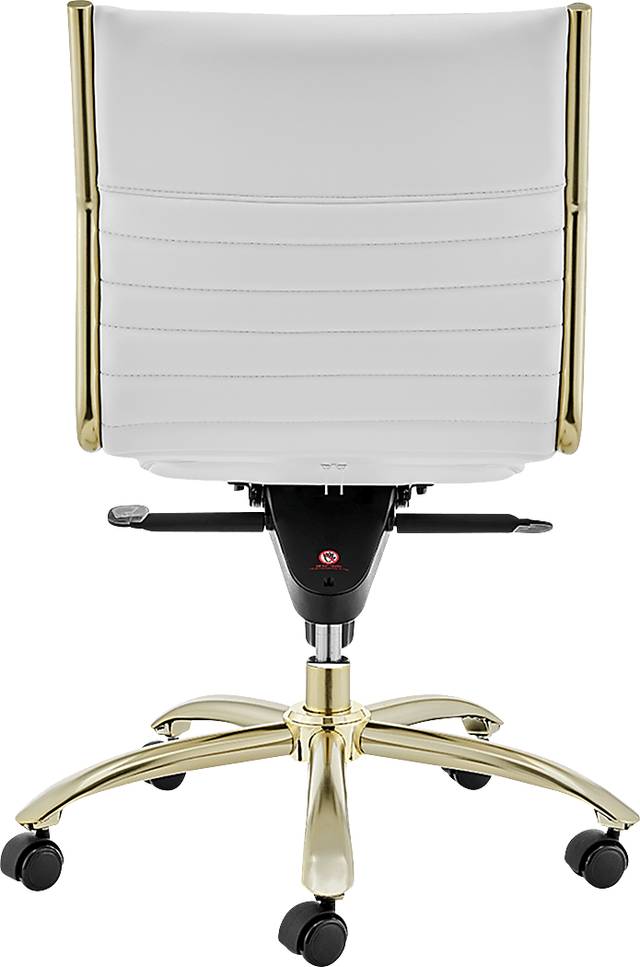 Domivara White Armless Office Chair - Thumbnail - Image 7