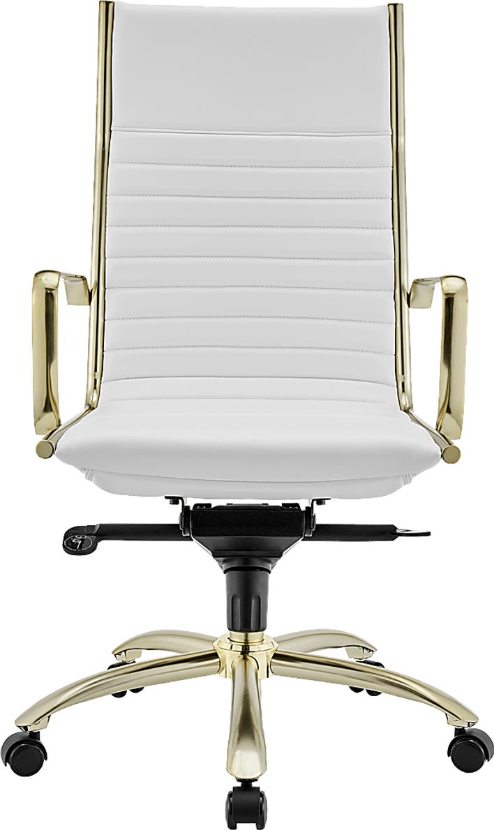 Domivara White Synthetic Fabric High Desk Chair Rooms To Go