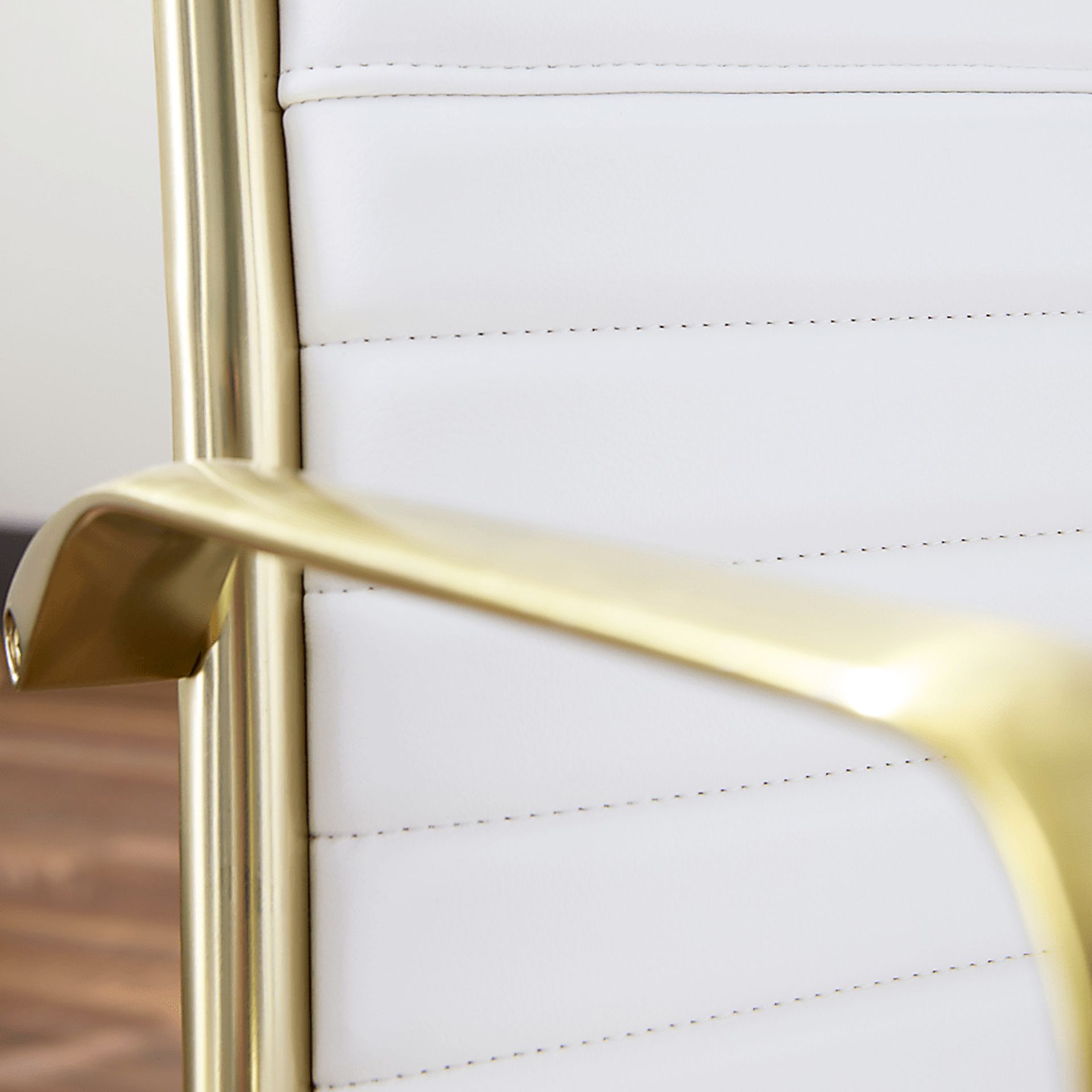 Domivara White Low Office Chair - Image 3