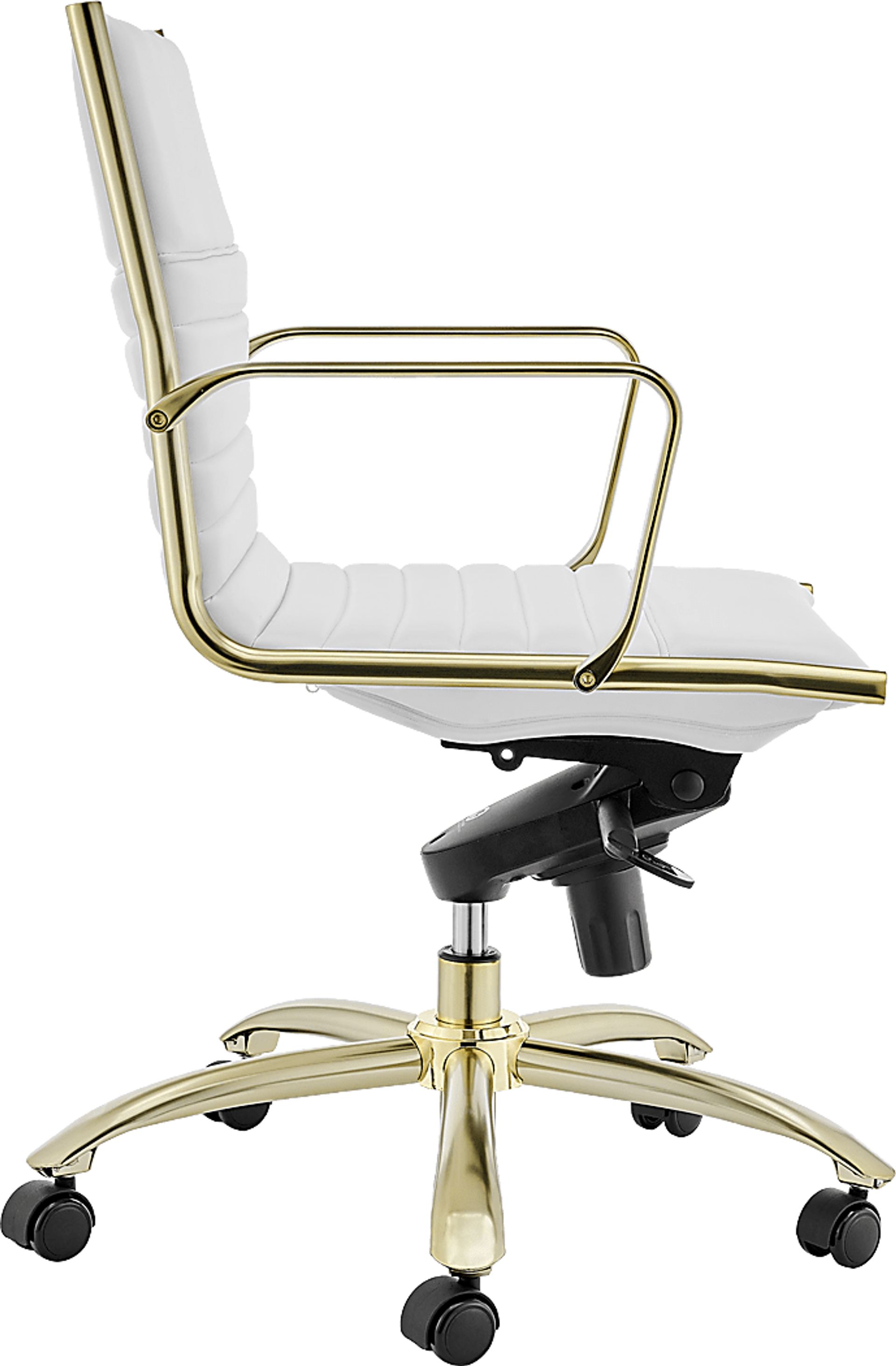 Domivara White Low Office Chair - Image 5