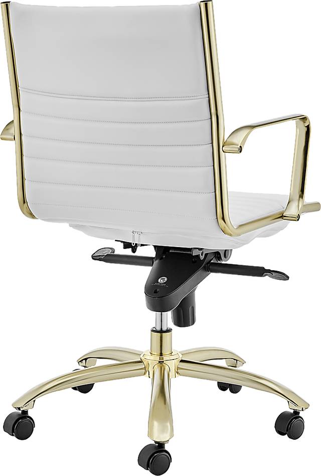Domivara White Low Office Chair - Thumbnail - Image 6