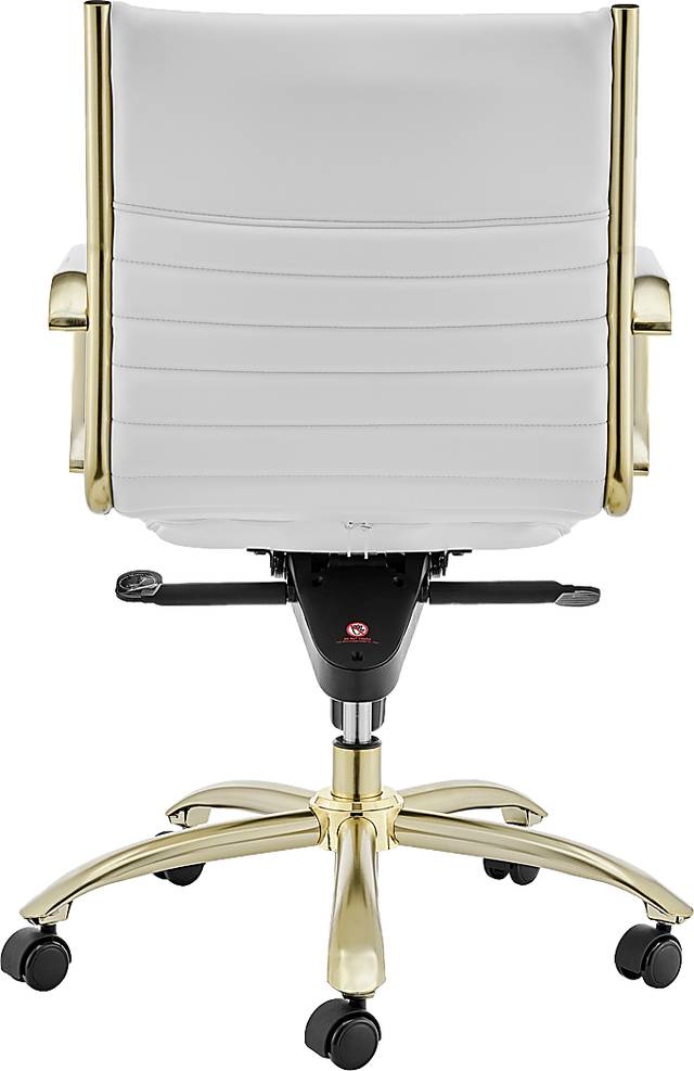 Domivara White Low Office Chair - Thumbnail - Image 7