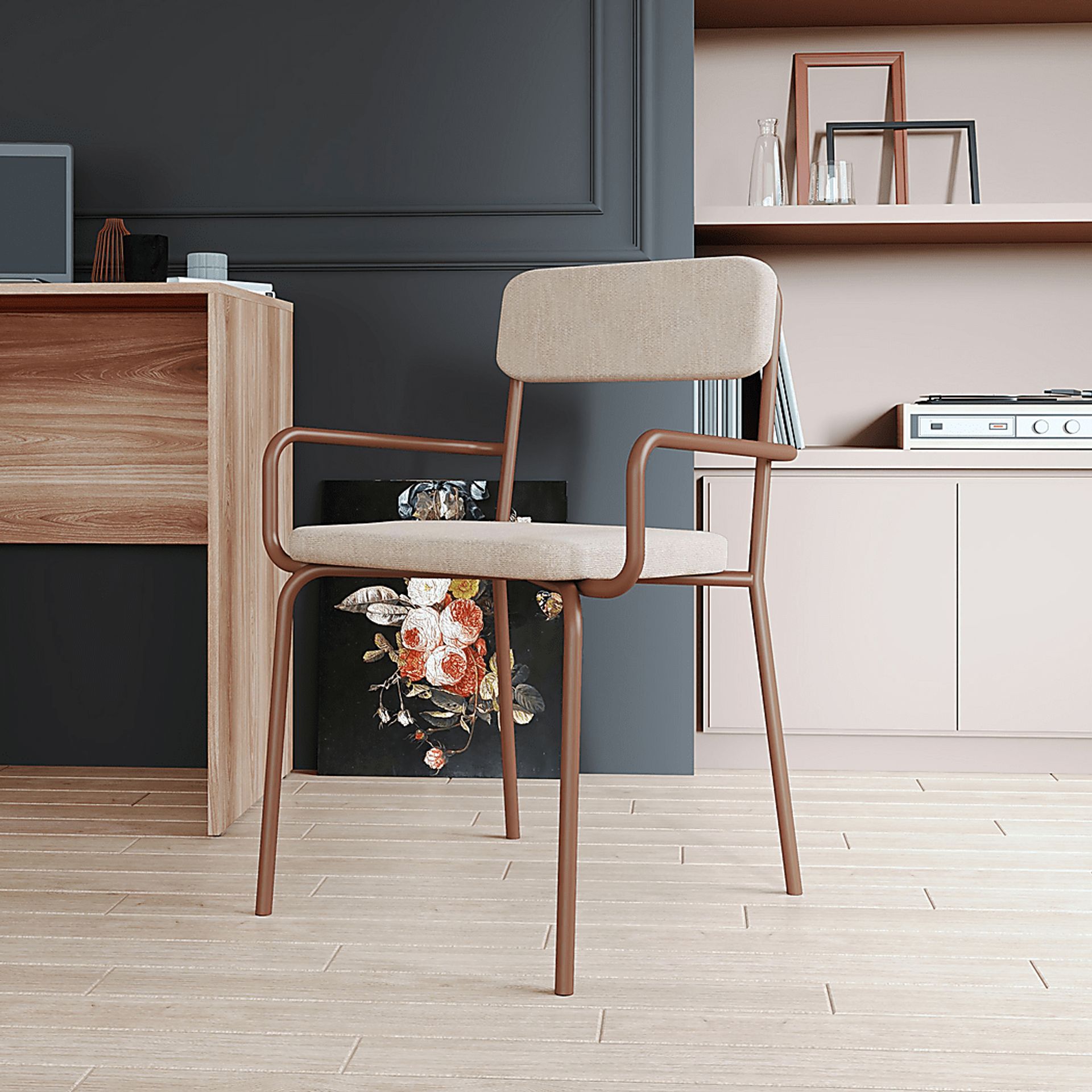 Donateil Beige Arm Chair - Image 2