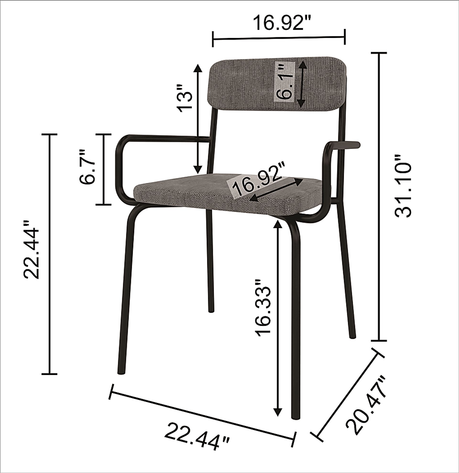 Donateil Black Arm Chair - Image 7
