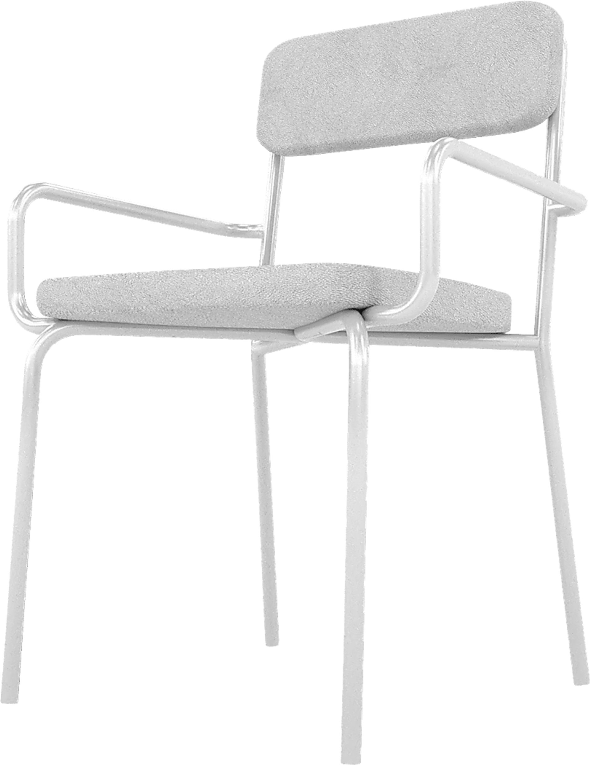 Donateil White Arm Chair - Image 3
