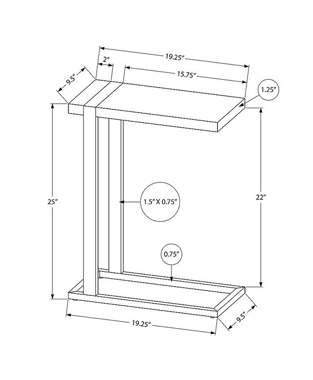 Donbree Black Side Table - Thumbnail - Image 3
