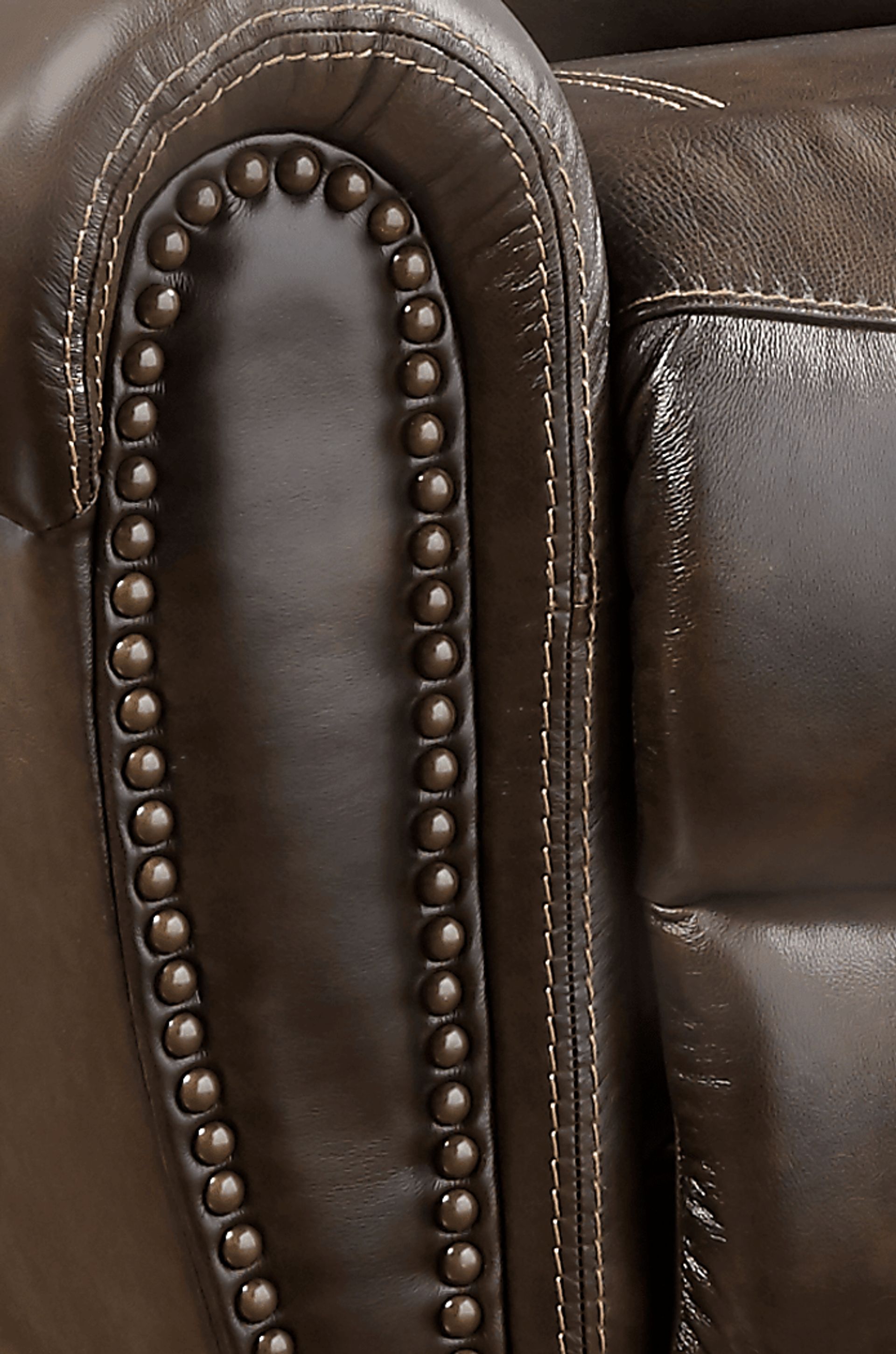 Donelle Brown Leather Glider Recliner - Image 3