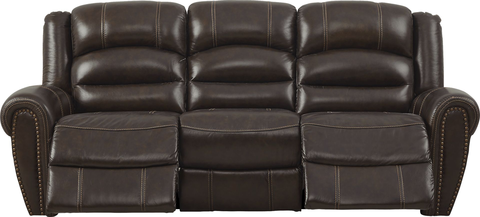 Donelle Brown Leather Power Reclining Sofa - Image 2