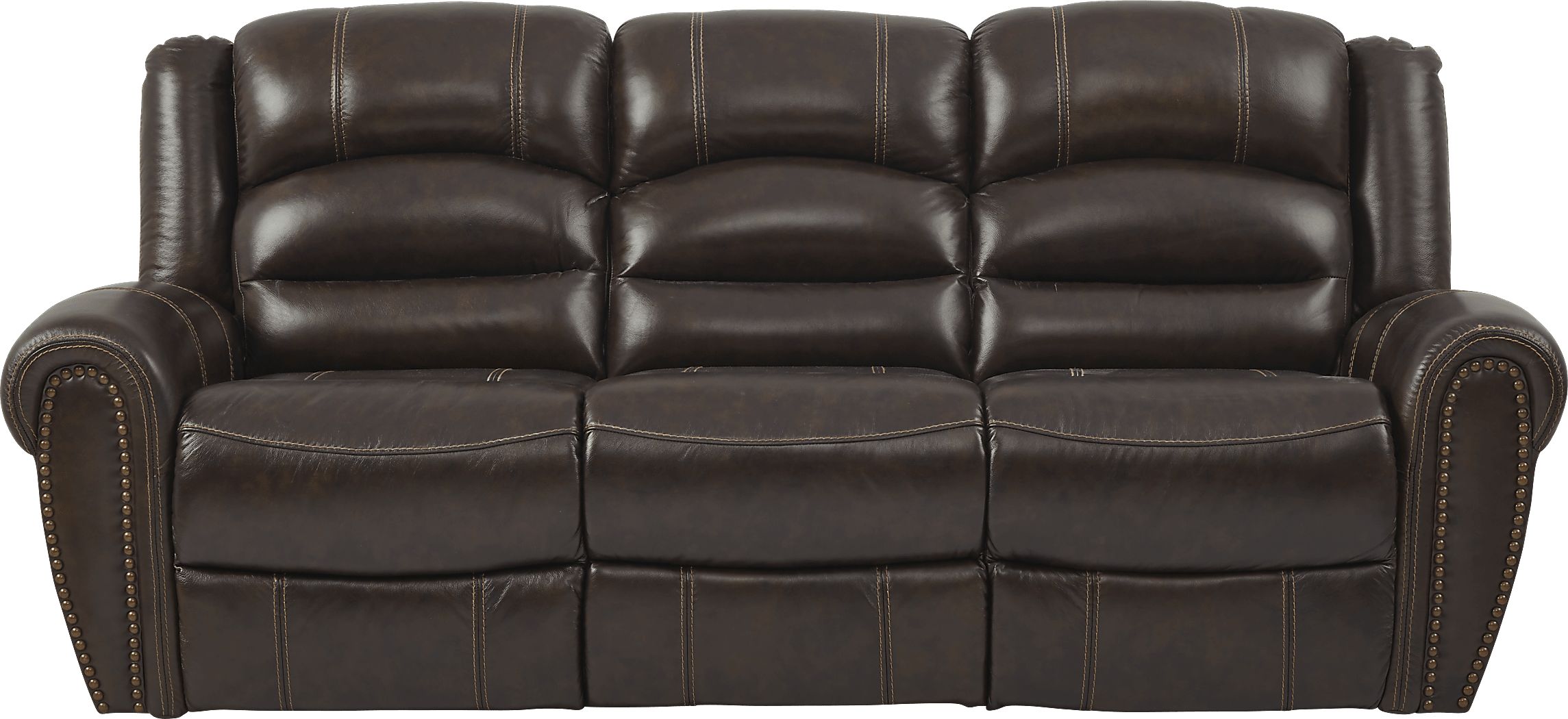donelle brown leather sofa