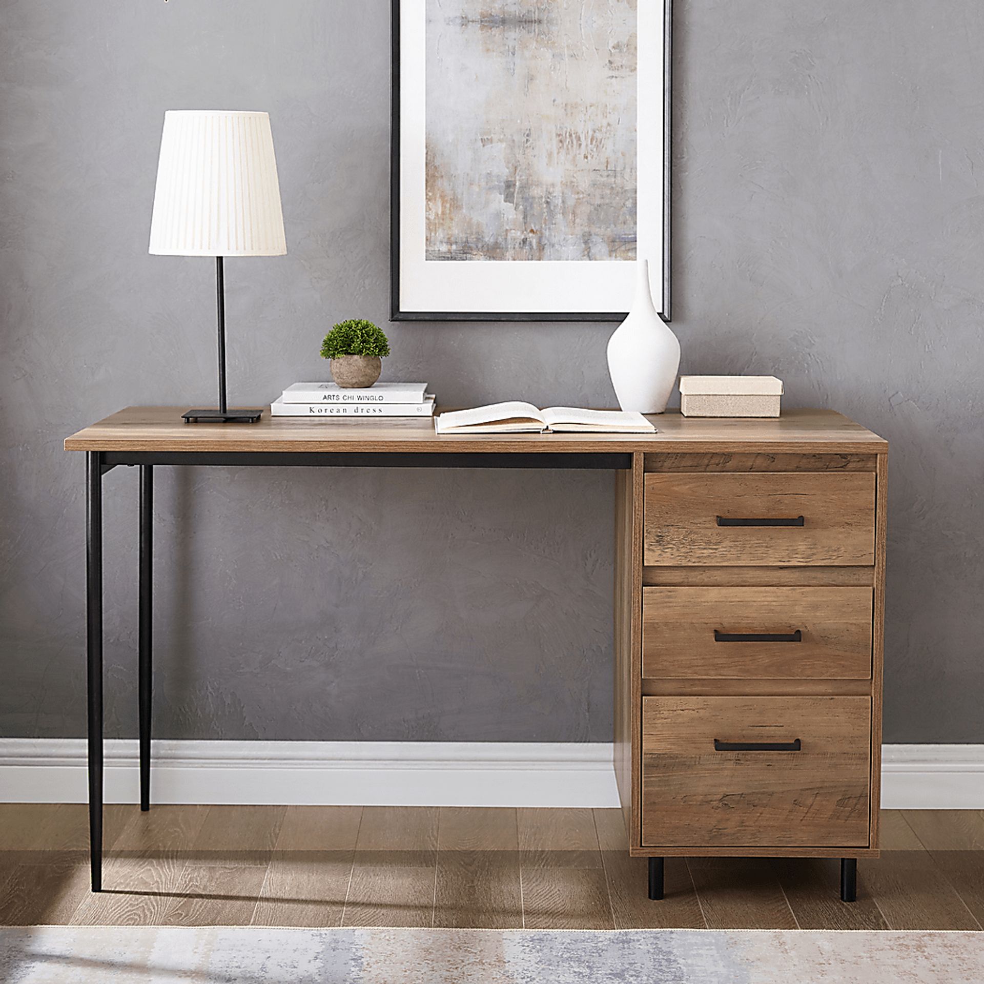 Donington Brown Desk - Image 5
