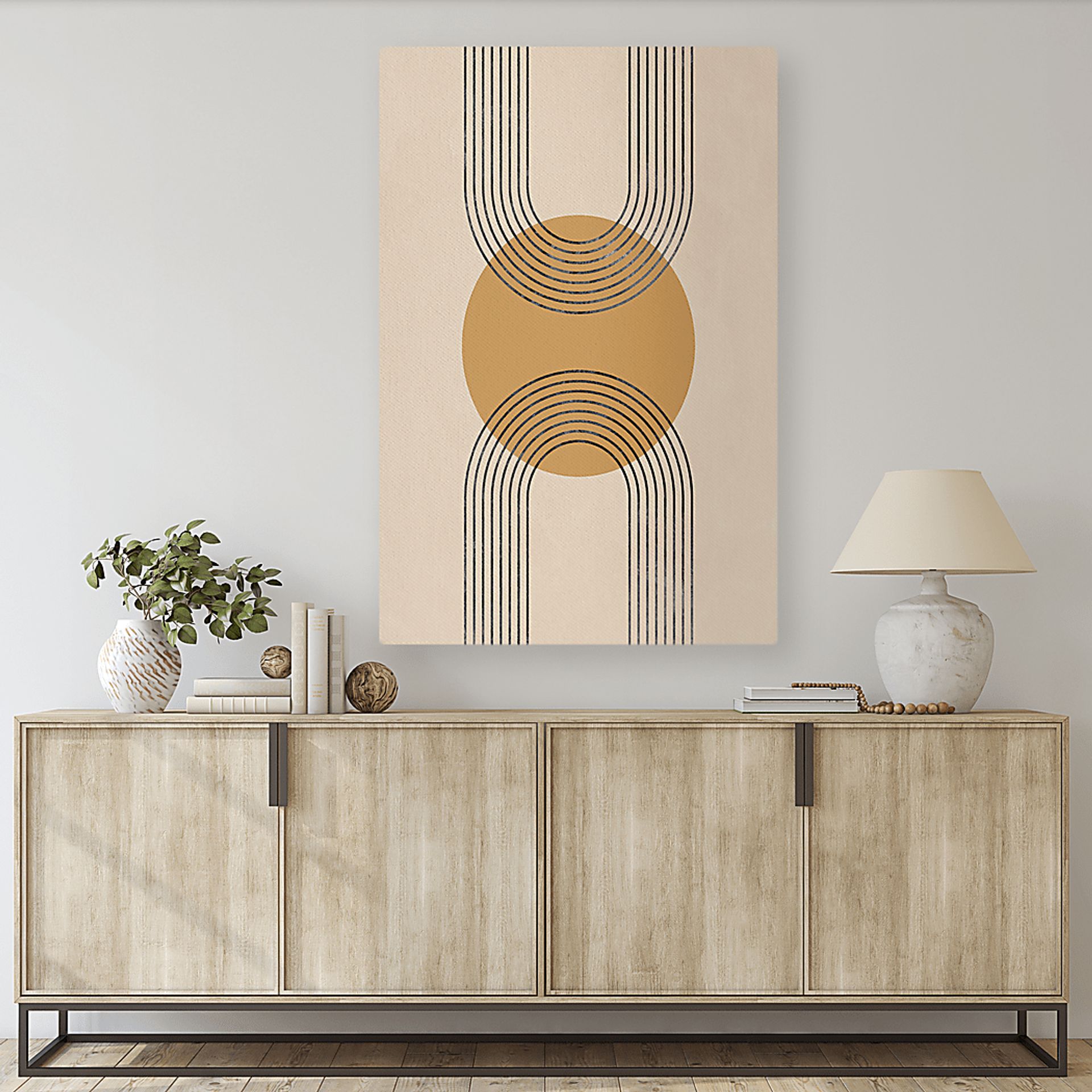 Donival Cream Canvas Wall Art - Image 2