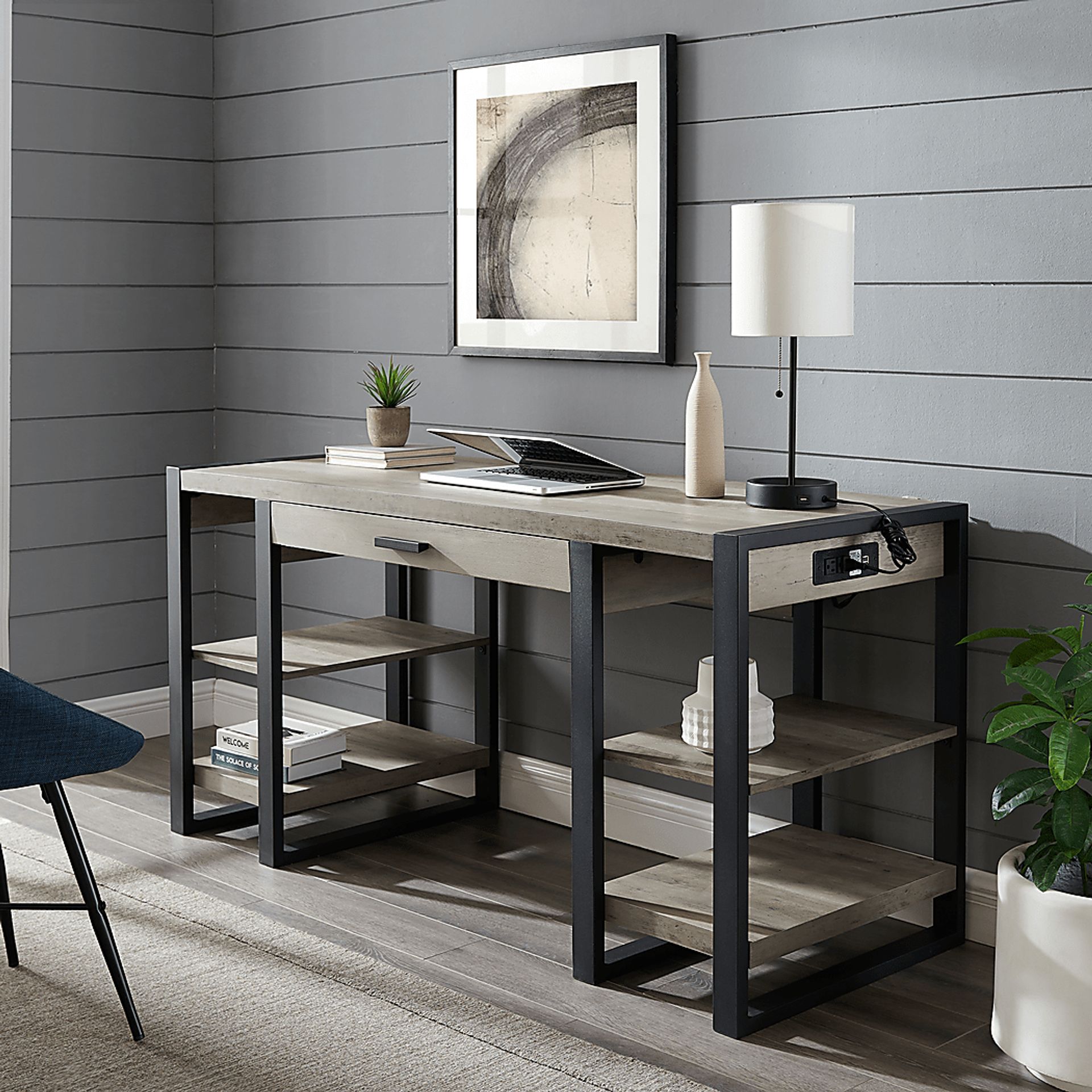 Donnefield Gray Desk - Image 4