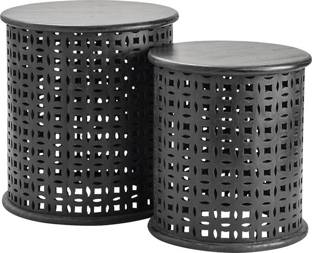 Donnegan Black End Table, Set of 2 - Thumbnail - Image 1