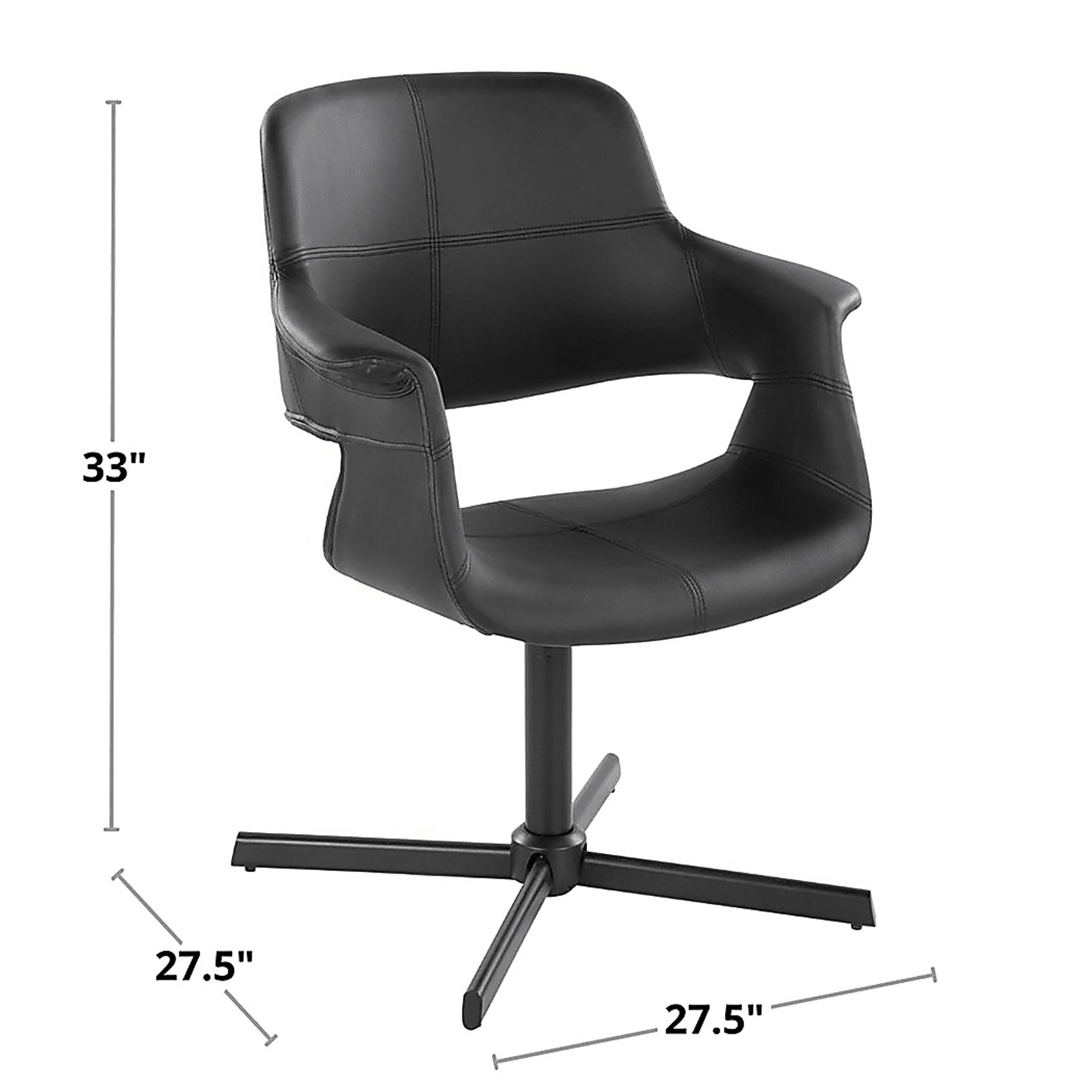 Donneita Black Swivel Accent Chair - Image 9